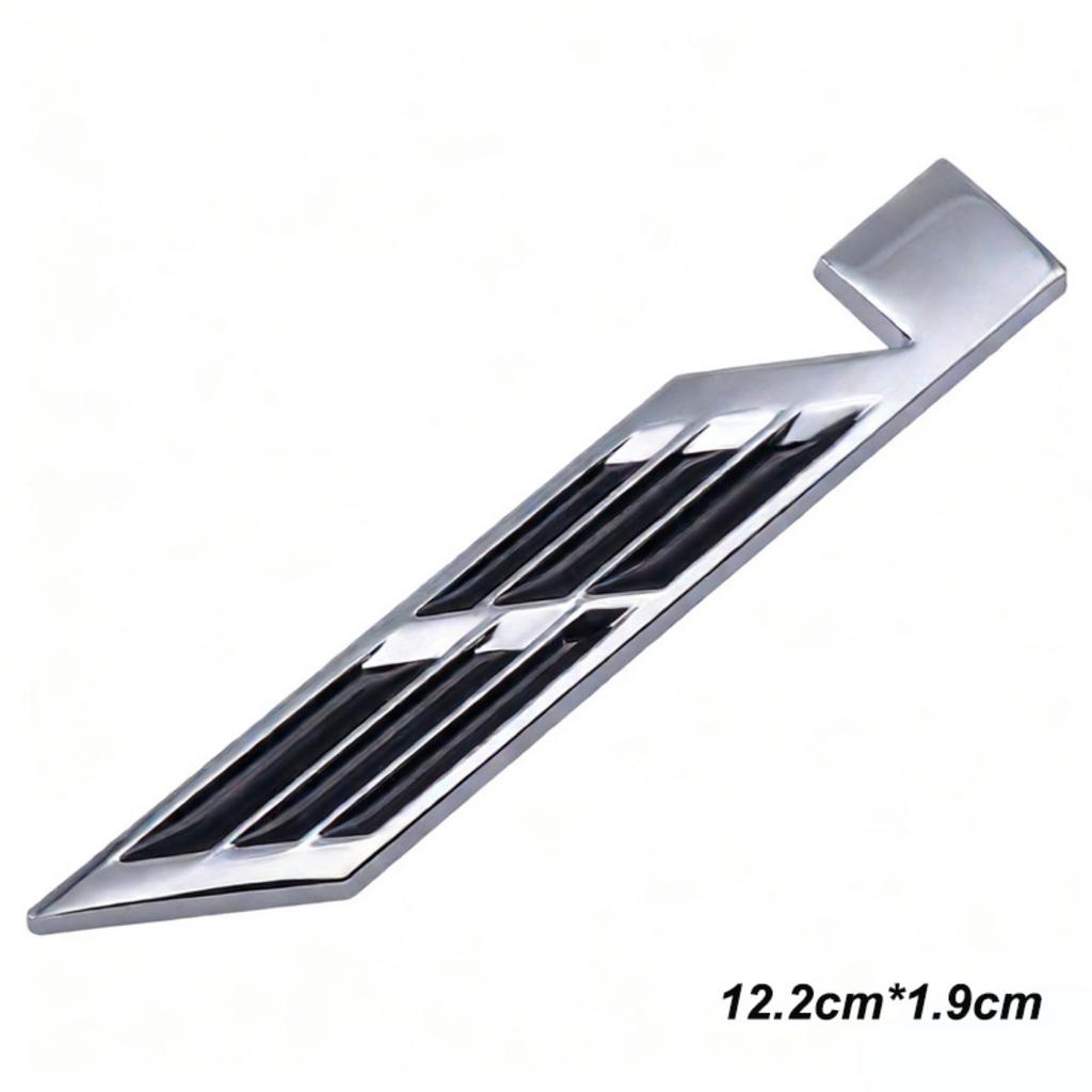 3D Metal V Logo Badge Sticker Front Grill Side Fender Rear Trunk Emblem Decal
