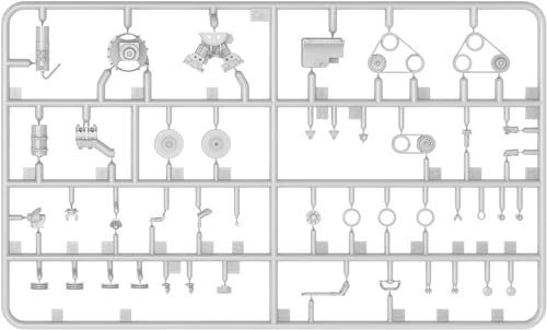 Miniart 1/35 Scale German Maybach HL120 Engine for Panzer III/IV with Repair Engineer, Plastic Model Kit MA35331