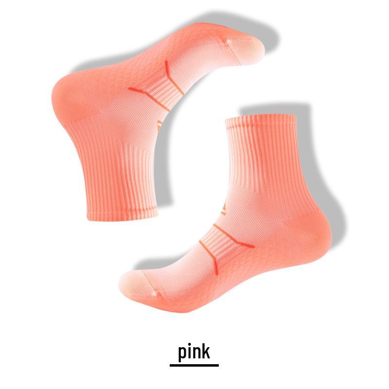 Unisex Marathon Spring-Summer Mid-Calf Compression Socks - Professional Running, Fitness, Cycling with Massage Sole for All-Seasons.