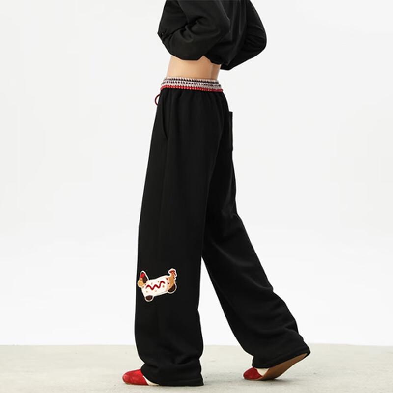 

BWKA Унисекс Тяжелые Свитшоты с Широкими Штанинами Такса L