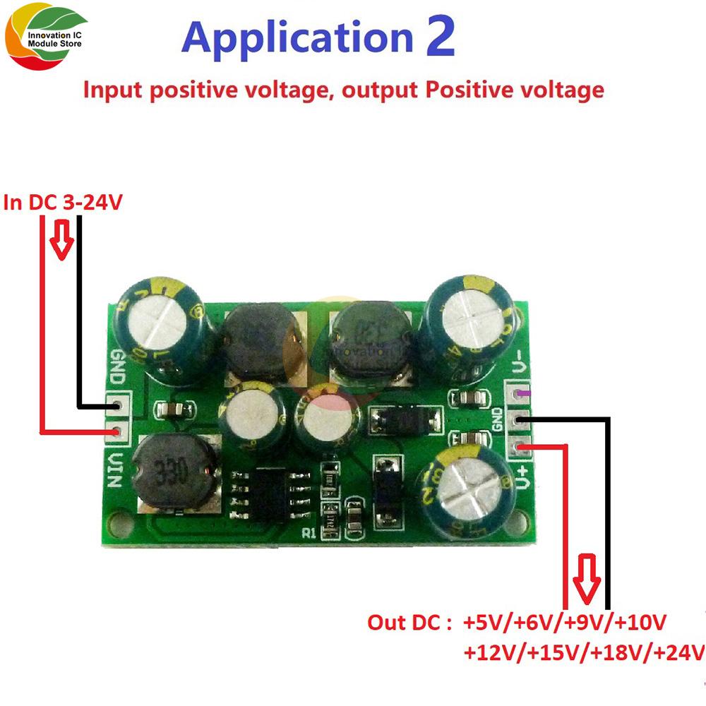 DC-DC Spannungswandler Aufwärts Abwärts Modul Positive und Negative Spannung Dualer Ausgang 3-24V auf 5V 6V 9V 10V 12V 15V 18V 24V 8W