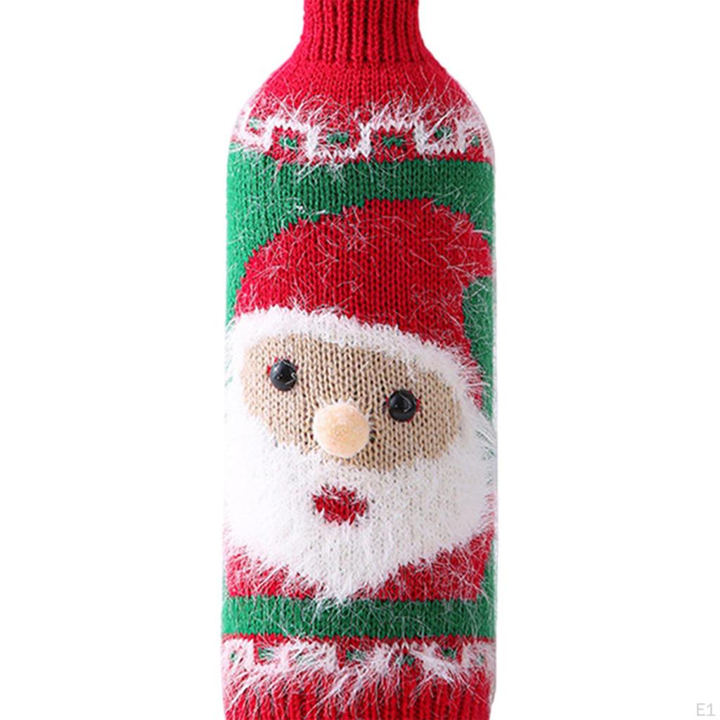 Weihnachts-Flaschenüberzug, Tasche, Handgestrickte Pullovertasche
