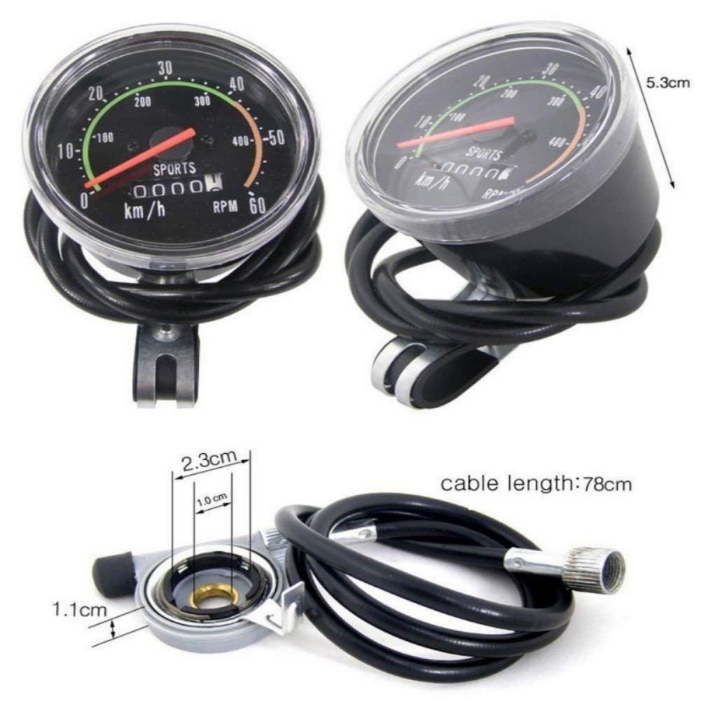 Classic Style Bike Odometer Featuring an Easy to Connect 78cm Length Cable