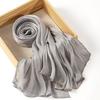 Hot-selling Popular Solid Color Chiffon Island Silk Chain Long Towel Summer Refreshing Breathable Sunscreen Ethnic Headscarf