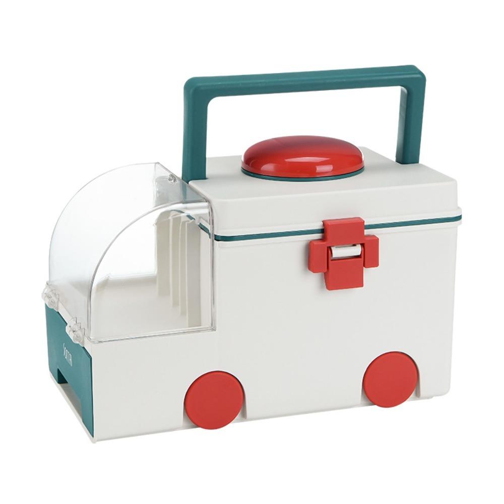 Ambulance Shape Sundries Storage Boxs Large Capacity Pill Box Case  Medical Classification