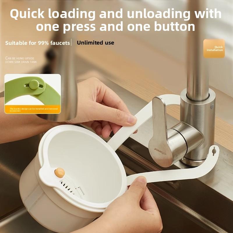 Hängender Spülbecken-Abtropfkorb: Lebensmittelrückstände-Separator und Obstwaschfilter für den Küchengebrauch