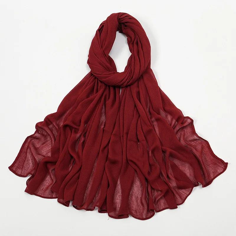 2024 Soft Rayon Cotton Muslim Hijabs for Women Scarf Plain Shawls Femme Musulman Viscose Rayon Headscarf Islamic Turban Headband