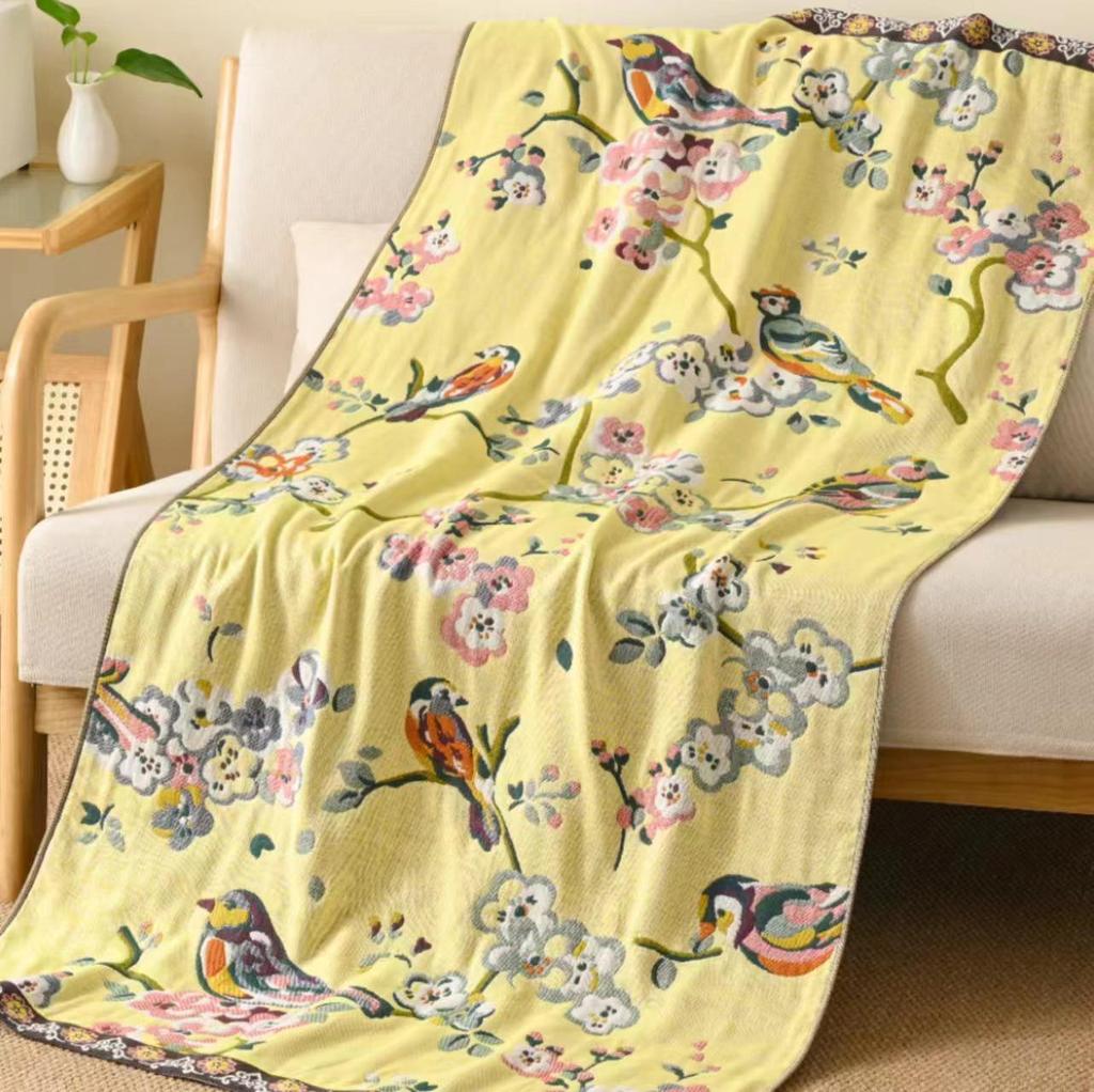 Pure Cotton Multi-Layer Gauze Blanket & Towel - Extra Large, Multipurpose use for Bath, Sofa, or Nap.