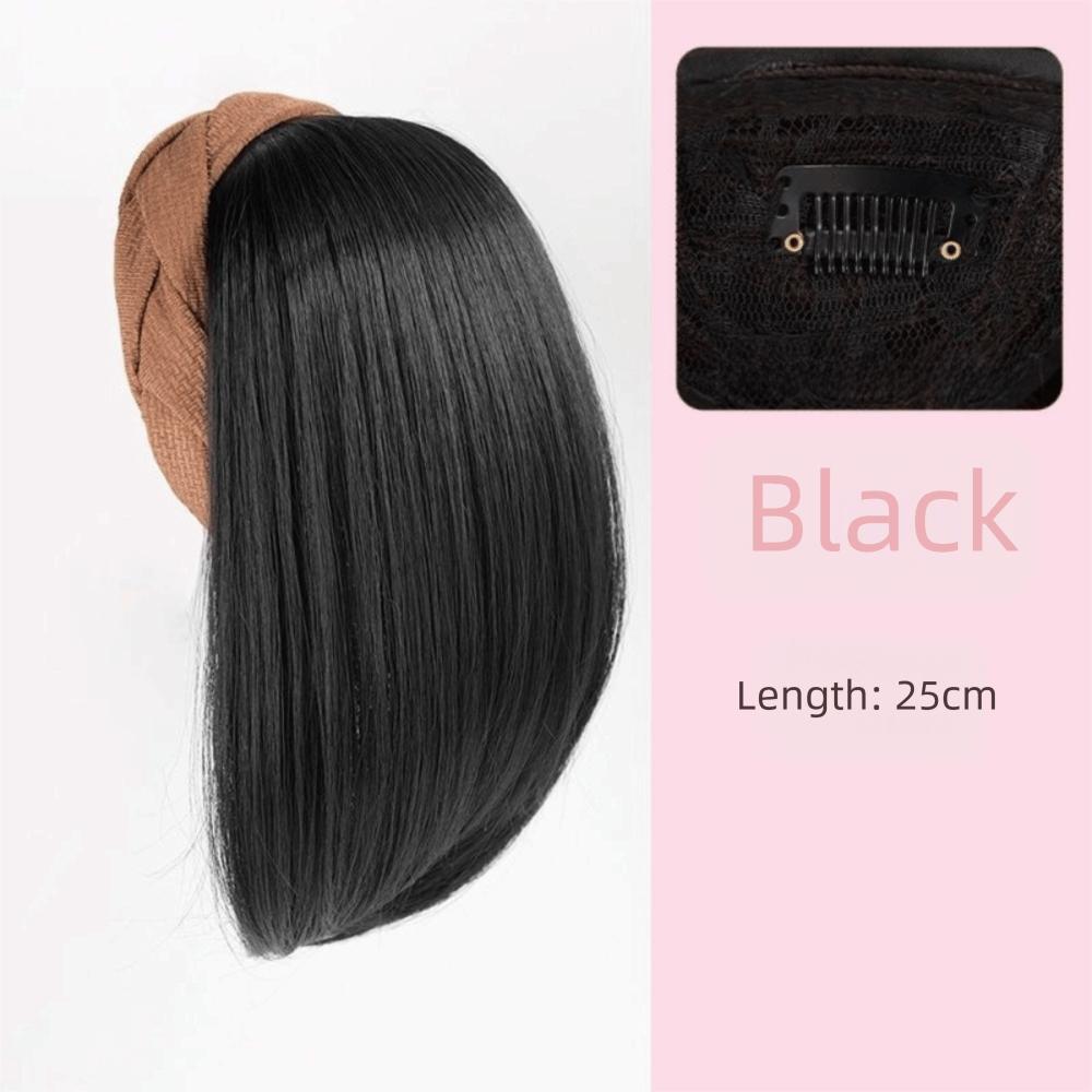 New Hair Extension Synthetic Headband Natural Replacement Wig Clip Straight Hair Hair Band Women