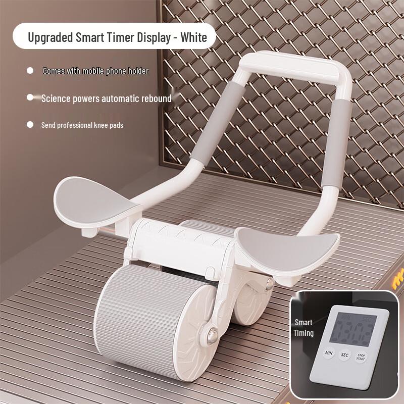 TLXT X07 Automatic Rebound Ab Roller with Elbow Support & Timer