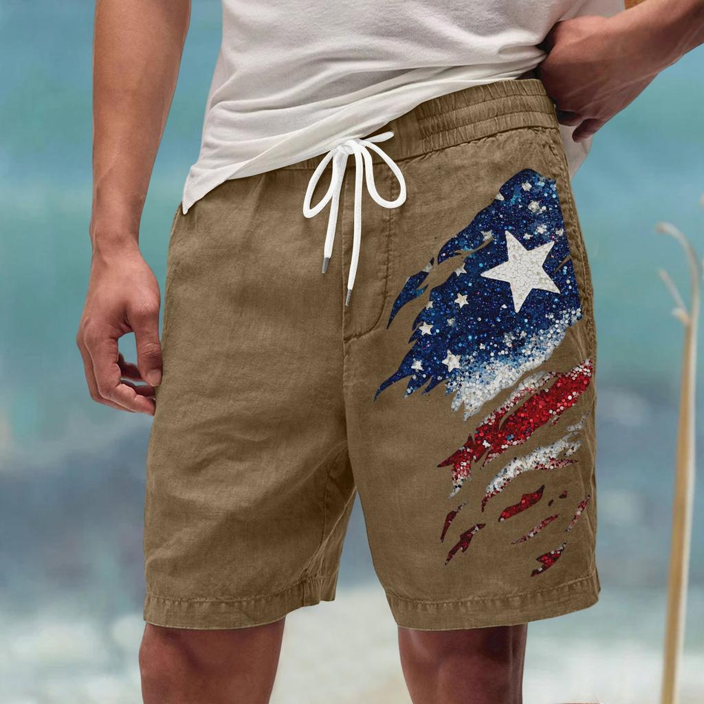 Męskie letnie, duże, swobodne, luźne spodnie sportowe, szorty plażowe