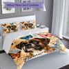 3PC Custom Name Butterfly Boxer Dog Art Bedding Set Printed  Bedding Set Duvet Cover Closure Includes 1 Duvet Cover & 333 Pillowcases for Bedroom