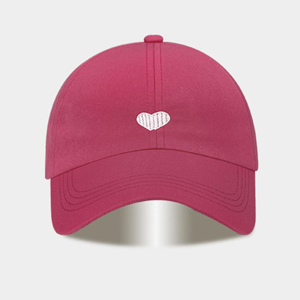 

New High Ponytail Baseball Cap for Adult Kids Love Heart Embroidery Summer Sun Hat Hollow Top Snapback Hat Girls Sports Caps розы красного