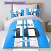 Lionel Messi Pattern Bedding,Quilt Set Quilt Cover Pillowcase Home Birthday Gift(1 * duvet cover + 2 * pillowcase, without core)