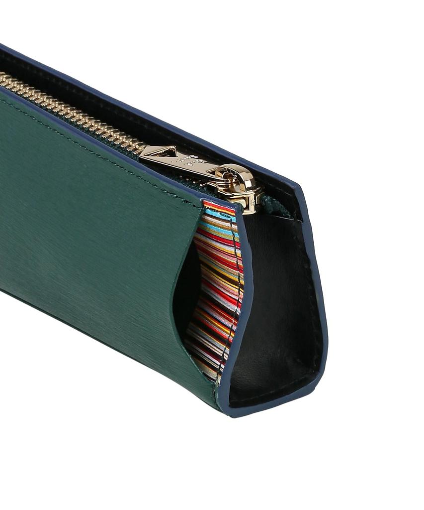 Cropped logo pencil case in dark green