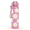 1PC White Daisy Flower Simple Floral Pattern 750ml Color Plastic Sports Water Bottle Leakproof Flip Straw Lid Suitable for Sports Office Home Use