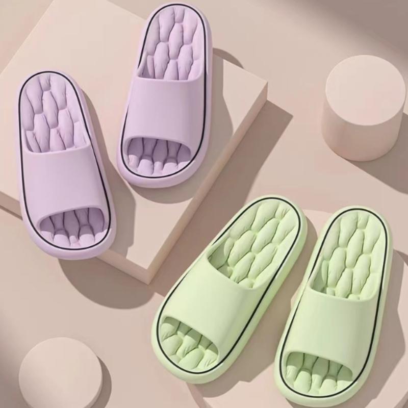 Ultraleichte Weiche Einfache Mode EVA Elastische Bunte Hausschuhe Tür Badezimmer Flip-Flop Sandalen