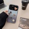 Gradient Color Contrast for Apple 17 ProMax Phone Case for IPhone 15 3D Teddy Bear 14 All Inclusive