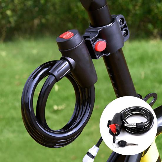 1 Set Motorcycle Lock High Durability Anti-deform Metal Mountain Bicycle Lock with Key for Home
