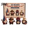 DIY Animal Craft Kit Tiny 3D Beaded Kit Petite Gnome Creative 4-Pack Miniature Display Pieces Goblin Beading Set with Instructions Handmade