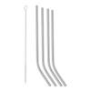 Avanc 4Pcs Pailles Courbé Acier Inox Nettoyage Brosse Pr Boisson - HTOWSN-A0979