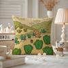 Cushion Cover Anti-dustmite Pillowcase Invisible Zipper Silky Short Plush Sofa Cushion Cover Cute Bear