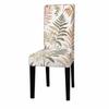 1/6pcs Full Cover Leopard Printed Chair Cover Elastic Leaf Stretch Chair Cover Non Slip Floral Fabric Chair Slipcover