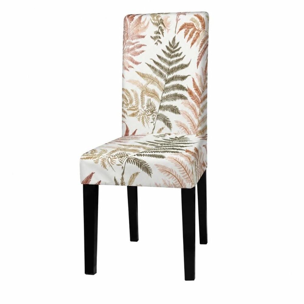 1/6pcs Full Cover Leopard Printed Chair Cover Elastic Leaf Stretch Chair Cover Non Slip Floral Fabric Chair Slipcover