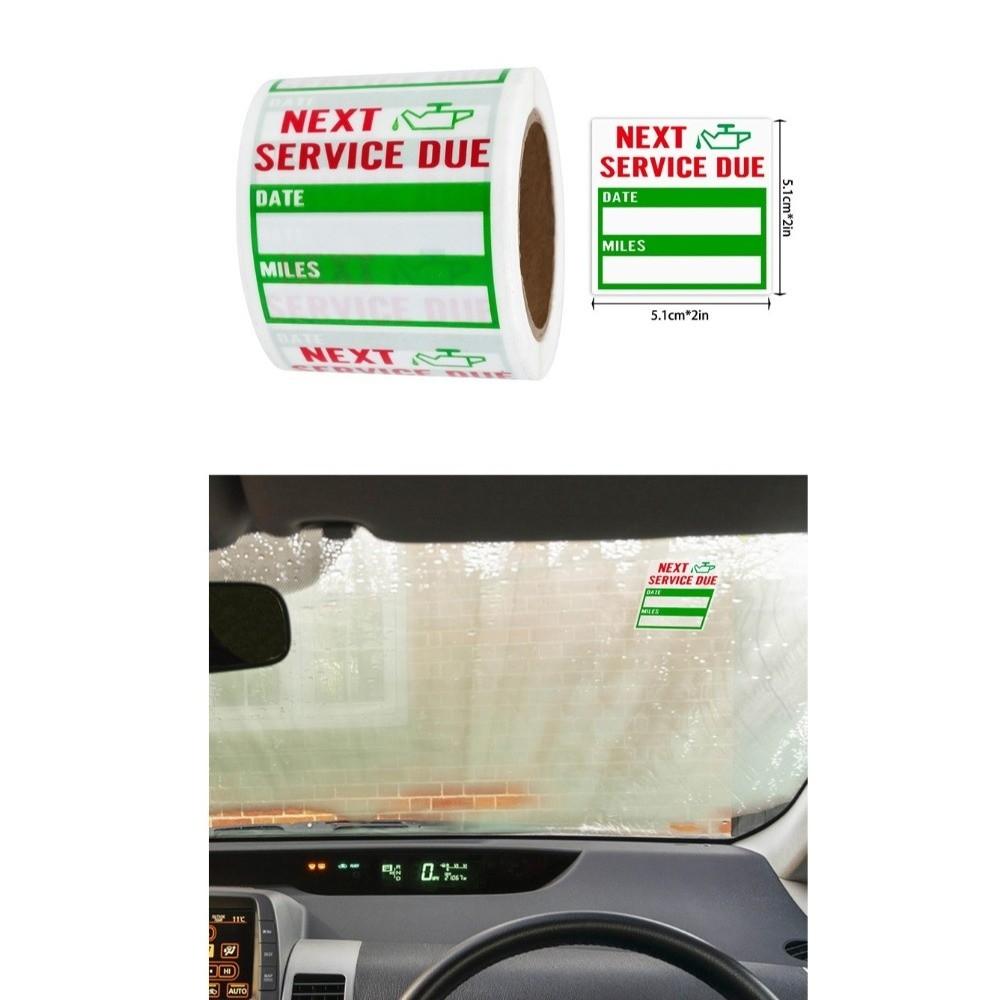 Easy Removable Feature Maintenance Reminder Label Static Window Label Car Service Record