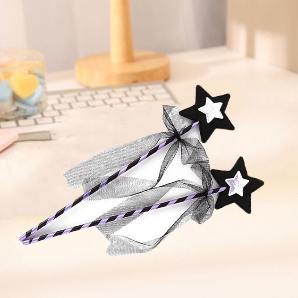 

Dreamlike Princess Wand Five Pointed Star Kids Stick Wand Star Fairy Wand Birthday Gift фіолетовий