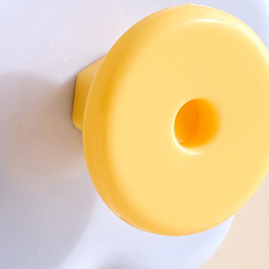 Flower Shape Suction Cup Hook, No-Drill Plastic Cabinet Handles, Rotatable Knob Adjustable Buckle for Kitchen Bathroom