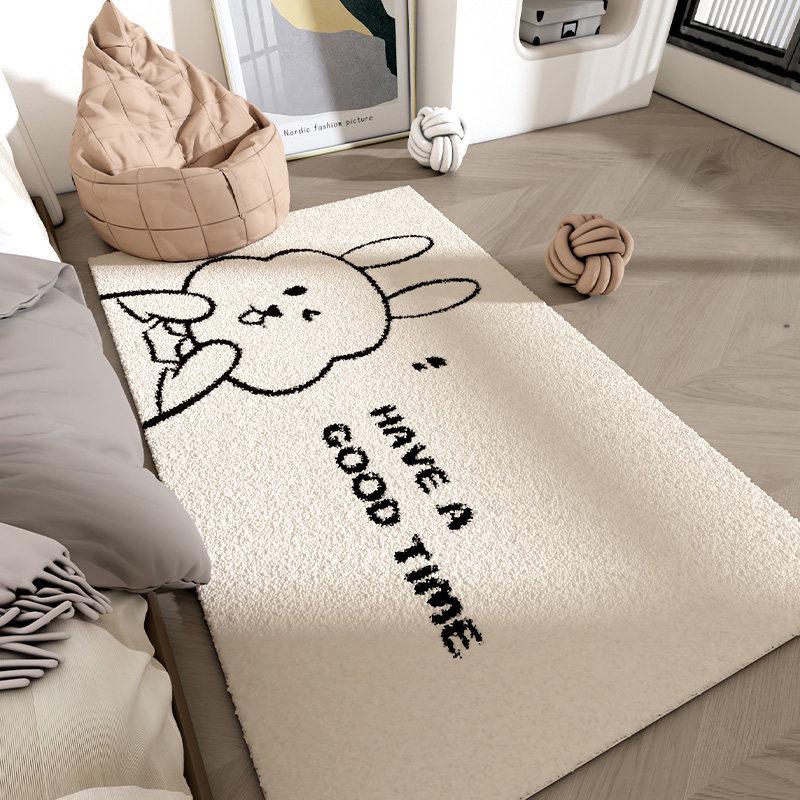 Cartoon Rabbit Sofa Blanket: Stain-Resistant, Wear-Resistant, Easy to Clean, Ideal for Living Room & Bedroom Decor