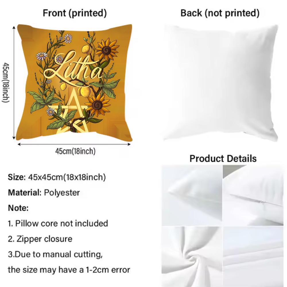 Nordic Midsummer Festival Cushion Cover Pattern Printed Pillowcase for Living Room Sofa Cushion Cover & Bedroom Decor