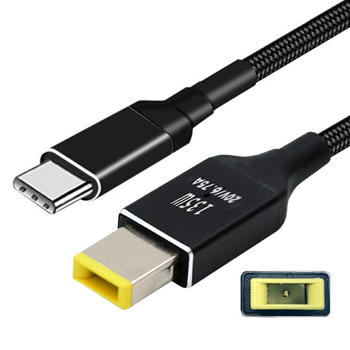 

UC-110-1145MM Для ноутбука Lenovo 1,8 м PD 100 Вт Вхід USB-C на Прямокутний роз єм Вихідний кабель живлення для заряджання As Shown A