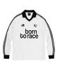 MOO Bone Track Long Sleeve Football Jersey - White