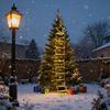 Christmas Ladder Lights With Santa -  LED Decoration For Holiday Indoor & Outdoor Display