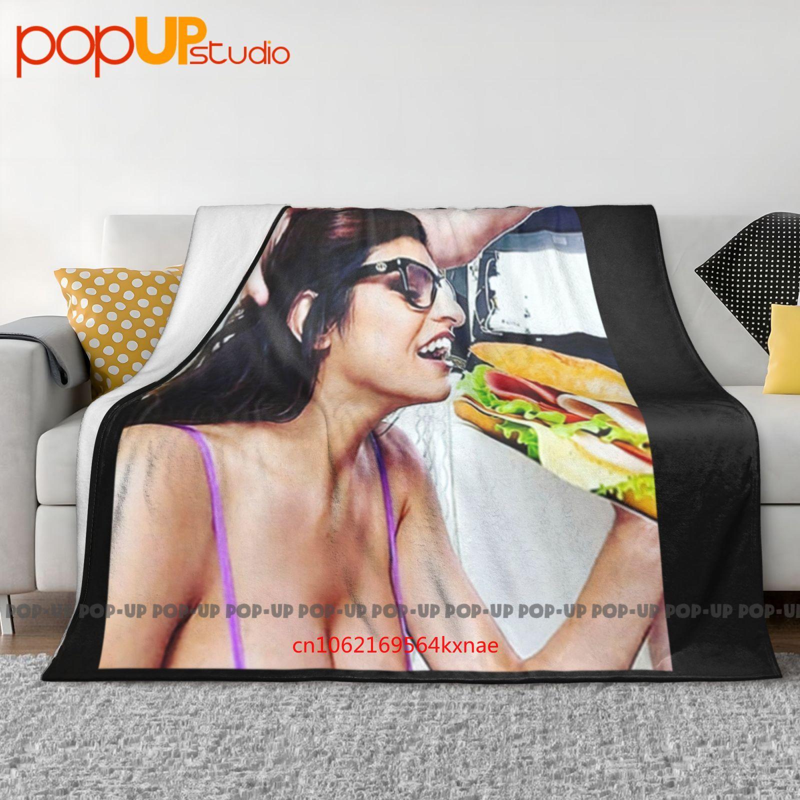 Ультрамягкое одеяло-покрывало Mia Khalifa Зимнее покрывало на диван Постельное белье 30x40in