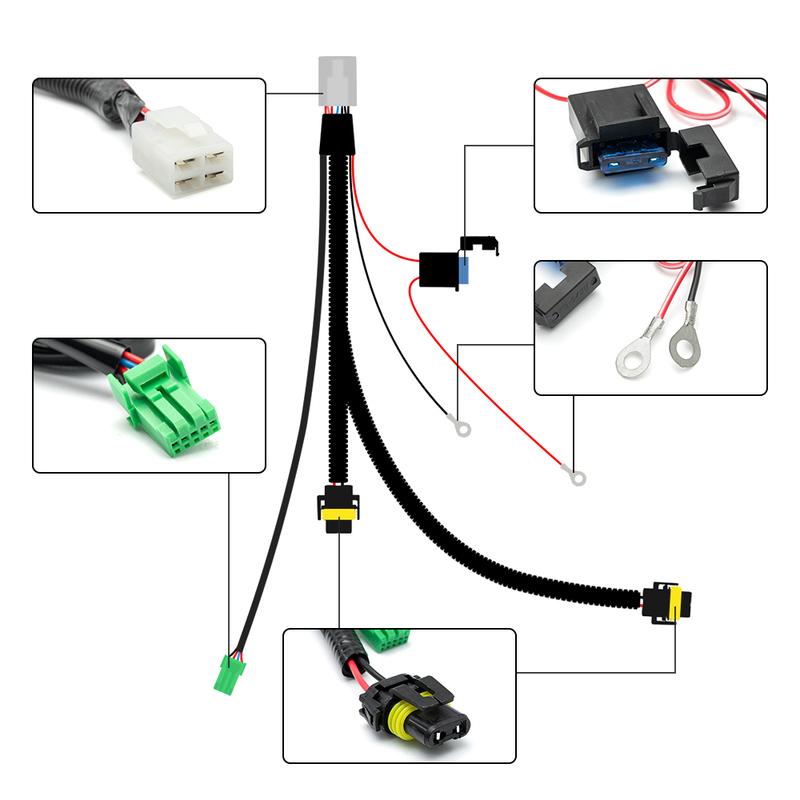 H10 H12 Fog Lights Wiring Harness For Toyota Camry Corolla Verso Hilux Land Cruiser 90 Carina E Lexus IS200 IS300 Switch Relay
