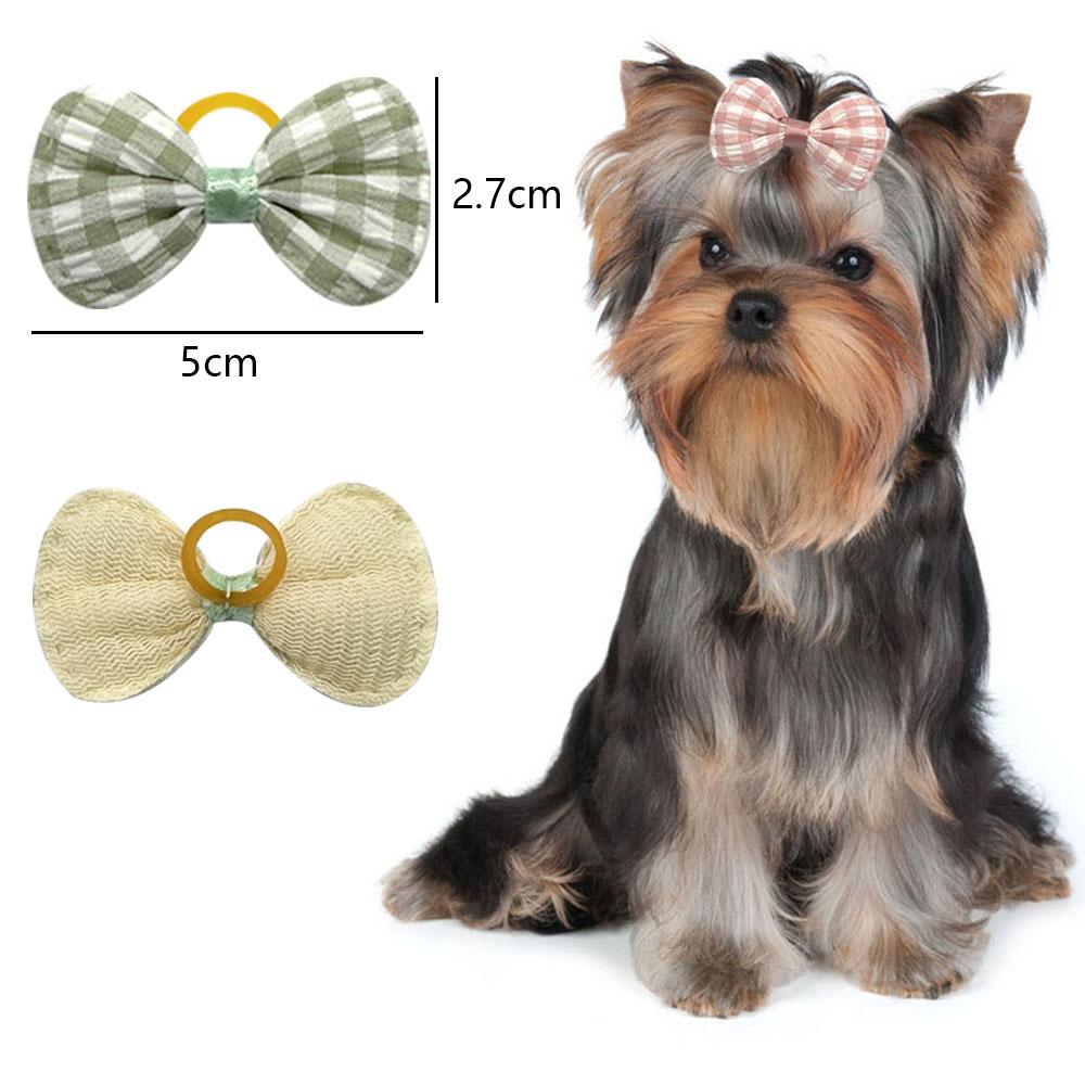 50/100PCS Nœuds pour Cheveux de Chiens Accessoires de Toilettage pour Animaux de Compagnie Petits Chiens Accessoires pour Cheveux de Chien Fournitures pour Chiens Animaux de Compagnie Bandes Élastiques