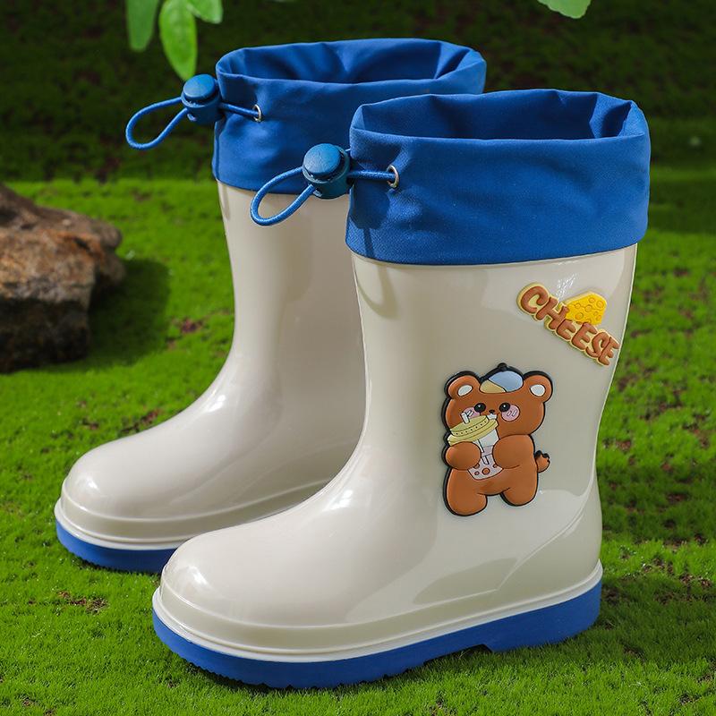 Kinder-Regenstiefel für Mädchen, Gummi-Schuhe für Kleinkind-Mädchen, Rutschfeste Regenstiefel für Jungen, Schüler und Kleinkinder, Wasserdichte Wasserschuhe