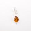 Citrine Gemstone 925 Sterling Silver Teardrop Jewelry Handcrafted Pendant 1.40" PP-12-9