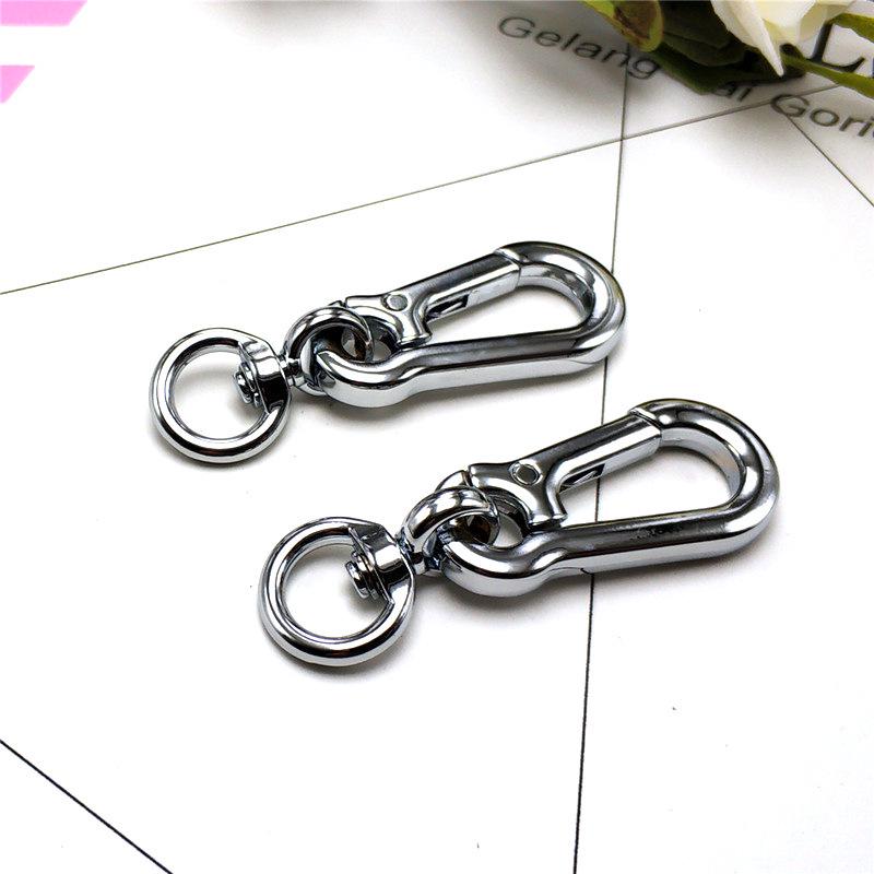 Men's Metal Horseshoe Buckle Keychain with Figure 8 Pendant - Creative Gift Keyring for Waist Hanging