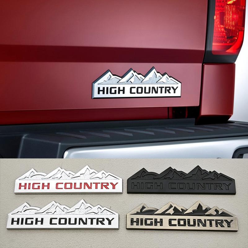 HIGH COUNTRY 3D Zinc Alloy Car Sticker Badge Suitable For Chevrolet Jeep Dodge Ford Modified Snow Mountain Metal Car Logo