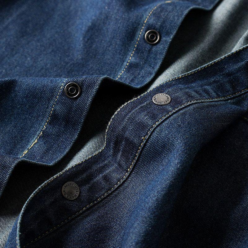 Heavy Long-Sleeved Retro Export Original Denim Shirt