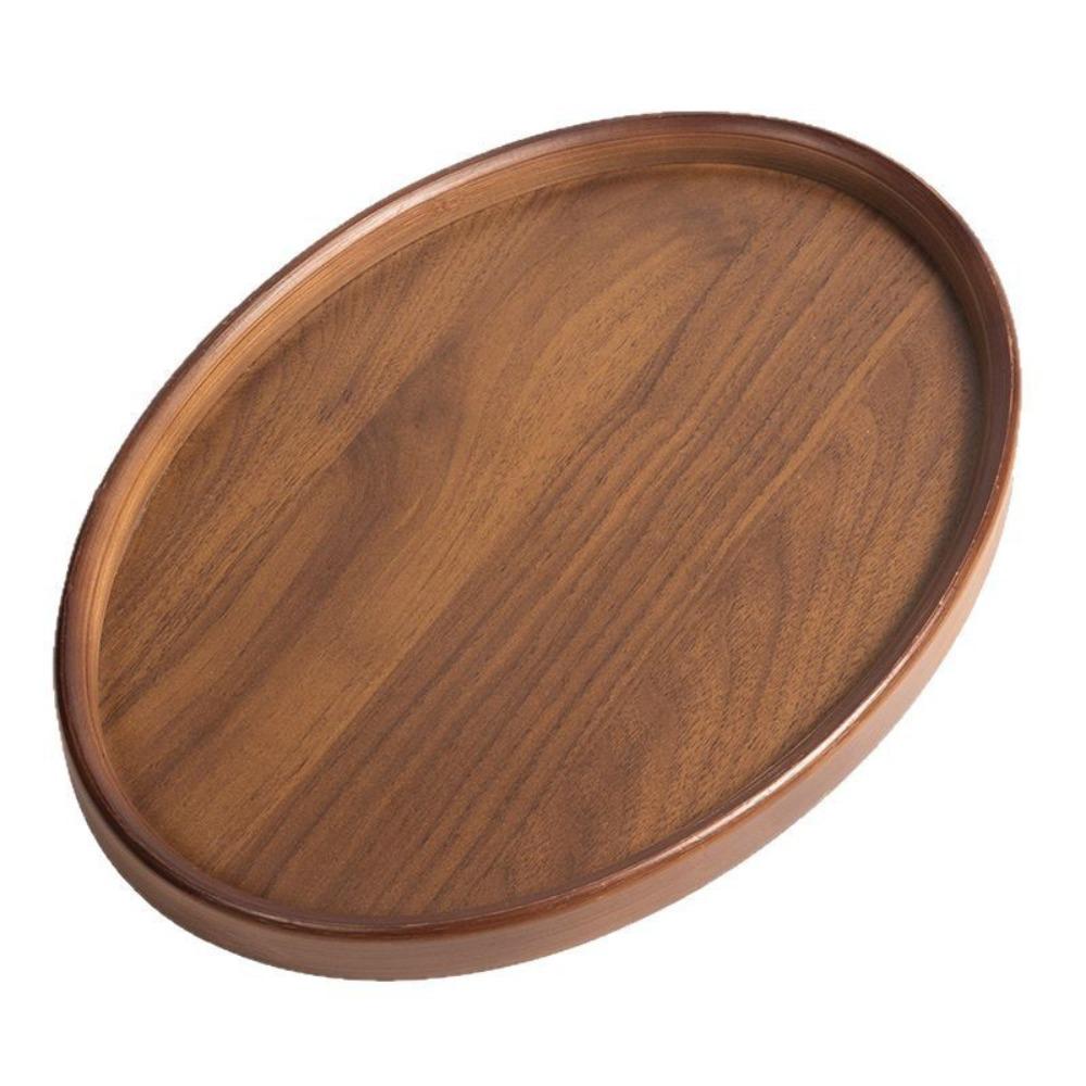 New Wooden Wooden Tray Retro Style Creative Fruit Platter Large Capacity Portable Food Storage Trays Coffee Table
