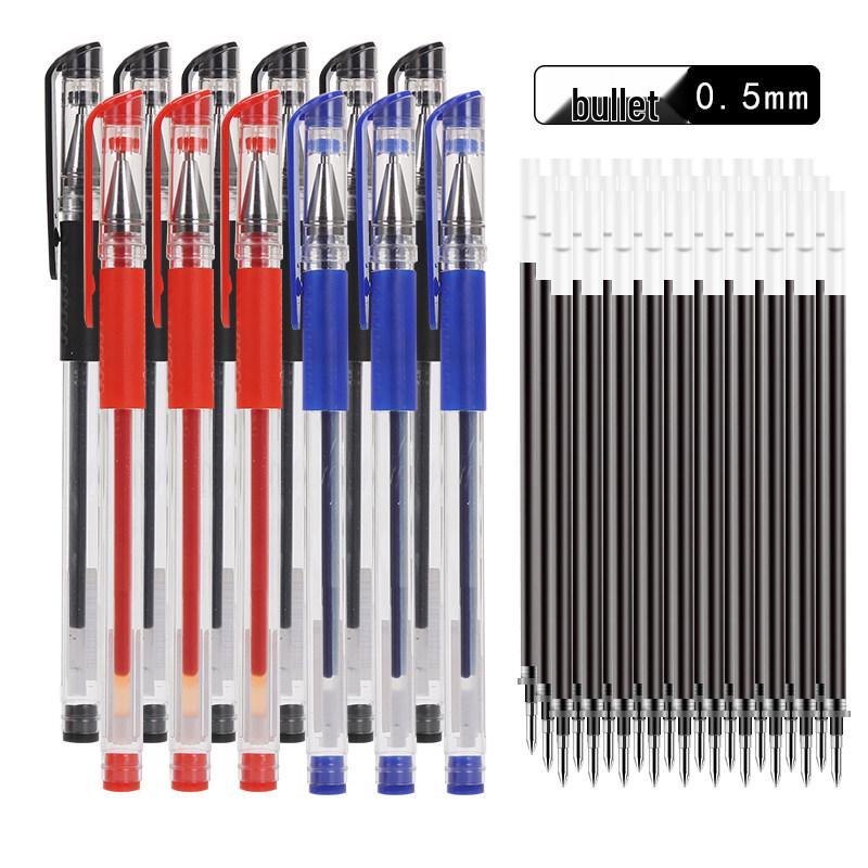 100 Black 0.5mm Water-Based Signature Pens for Office Use - Ballpoint Carbon Writing Pens
