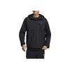 Adidas Solid Color Logo Zip Hoodie Jacket Men Outerwear Black HY5831