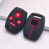 Silicone Car Key Cover Fit for Honda Civic Accord CR-V Fit Jazz HR-V Vezel City Civic Accord CR-V Fit Jazz HR-V Vezel City Hybrid 4 Button