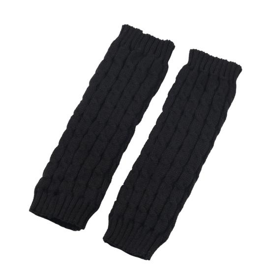 Fleece Lined Leg Warmers Women Knitted Long Boot Socks Winter Solid Color Knee-High Thick Calf Warmers for Daily Wear Skating
