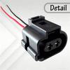 Waterproof 2-Pin Connector Plug 2Pcs For VW Headlight Washer Pump Fits For Passat Tiguan Polo Golf Transporter Part 1J0973722A